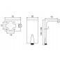 PMO Picior 203, 100 mm, gri aluminiu